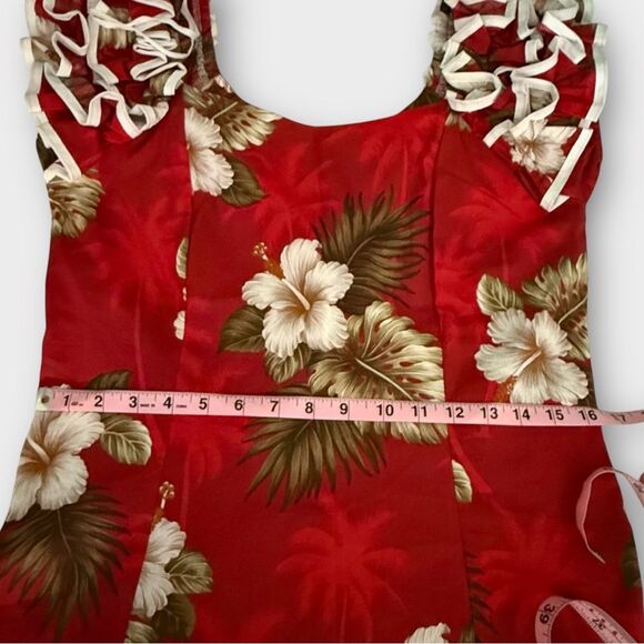Pacific Legends Hawaiian Red and White Dress Size Small - Picture 5 of 15